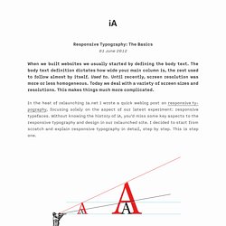Responsive Typography: The Basics