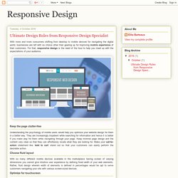Ultimate Design Rules from Responsive Design Specialist