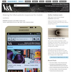 Making the V&A website responsive for mobile visitors