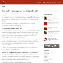 Responsive web design: un webdesign adaptatif