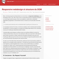Responsive webdesign et structure du DOM