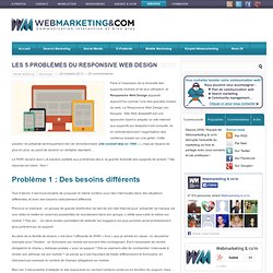 Les 5 problèmes du Responsive Web Design #7WebCom