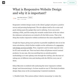 What is Responsive Website Design and why it is important?