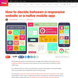 Responsive Website v. Native Mobile App