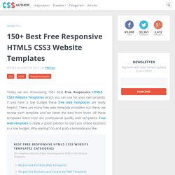 150+ Best Free Responsive HTML5 CSS3 Website Templates