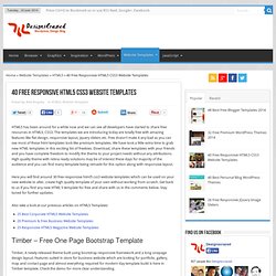 40 Free Responsive HTML5 CSS3 Website Templates