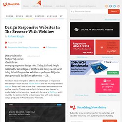 Design Responsive Websites In The Browser With Webflow