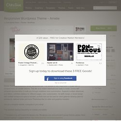 Responsive Wordpress Theme - Amelie ~ WordPress Themes on Creative Market