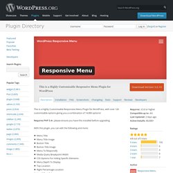 Responsive Menu — WordPress Plugins