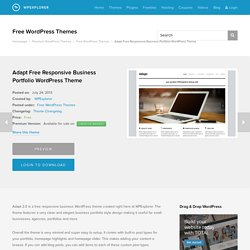 Adapt Free Responsive Business/Portfolio WordPress Theme