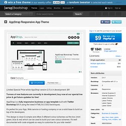 AppStrap Responsive App Theme - WrapBootstrap - Bootstrap Themes & Templates