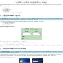 Fiche ressource 17 - Le règlement au comptant des achats