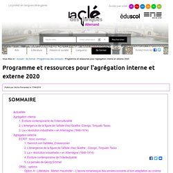 Programme et ressources pour l'agrégation interne et externe 2020 — Allemand