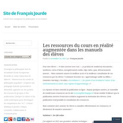 Les ressources du cours en réalité augmentée dans les manuels des élèves