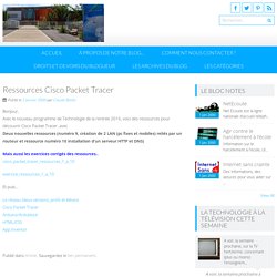 Ressources Cisco Packet Tracer