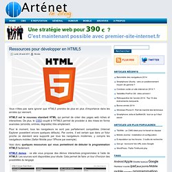 Ressources pour développer en HTML5