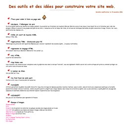 Ressources didactiques: Création de sites web. C. Vera.