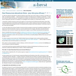 @ Brest - Des Ressources éducatives libres : pour être plus efficace ?