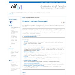 Revues er ressources électroniques