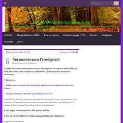 Ressources pour l’enseignant – LE CASNAV de Bordeaux-Aquitaine