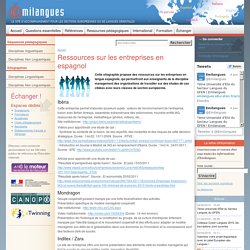 Ressources sur les entreprises en espagnol