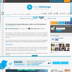 10 ressources javascript pour créer vos formulaires