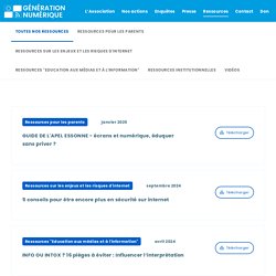 Ressources - Génération Numérique