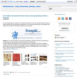 Un moteur de recherche de ressources graphiques libres - Freepik