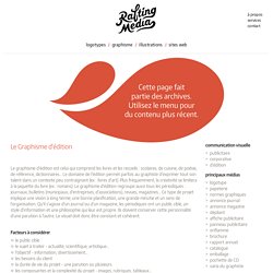 Ressources en graphisme // Le Graphisme d'édition // Graphiste Montréal
