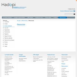 Hadopi : Pratiques d'Internet