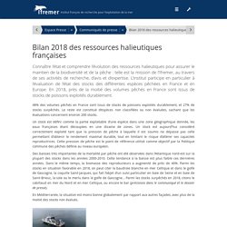 Bilan 2018 des ressources halieutiques françaises