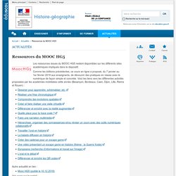 Ressources du MOOC HG5 - Histoire-géographie - Éduscol