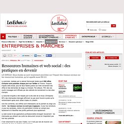 Ressources humaines et web social : des pratiques en devenir