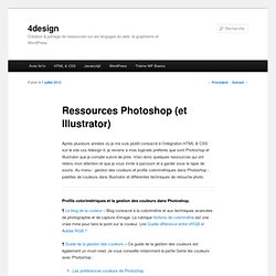 Ressources Photoshop (et Illustrator)