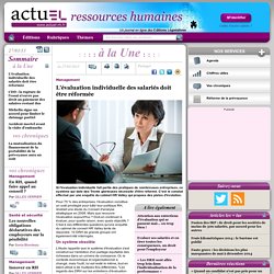 [Ressources humaines] L'actualité Management : L'évaluation individuelle des salariés doit être réformée