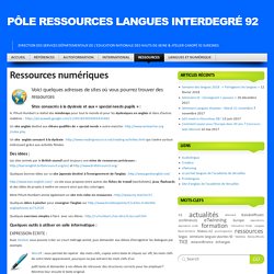 Pôle Ressources Langues Interdegré 92