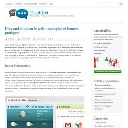 Drag and drop sur le web : exemples et bonnes pratiques