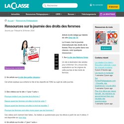 Ressources sur la journée des droits des femmes