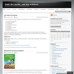 Amie des maths, ami des sciences