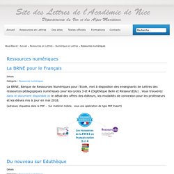 Ressources numériques