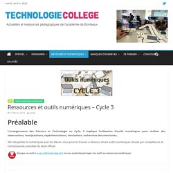 Ressources et outils numériques – Cycle 3 – SII Collège