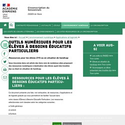 Ressources générales > Outils numériques pour les élèves à besoins éducatifs particuliers