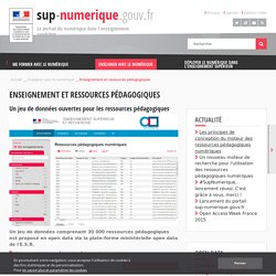Un jeu de données ouvertes pour les ressources pédagogiques - sup-numerique.gouv.fr