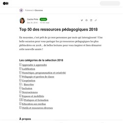 Top 50 des ressources pédagogiques 2018