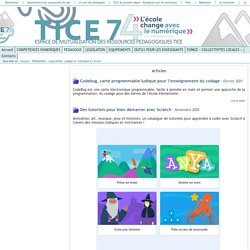 Tice 74 - Site des ressources pédagogiques TICE - Algorithme, codage et robotique à l’école