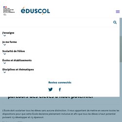 Ressources pour la personnalisation des parcours des élèves à haut potentiel