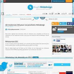 60 ressources CSS pour vos prochains Webdesign - ressources