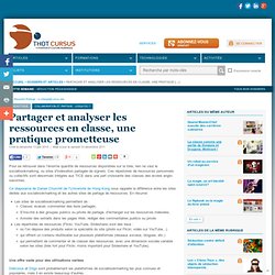 Partager et analyser les ressources en classe, une pratique prometteuse