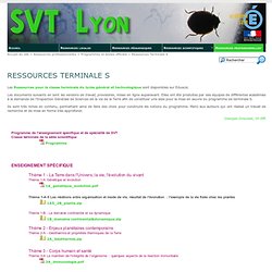 SVT Lyon [Ressources Terminale S]