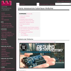 Liens ressources tutoriaux Arduino